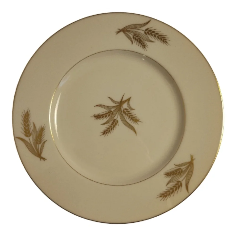 Vintage Lenox Harvest Wheat Gold Trim Dinner Plate 10.5" - Picture 1 of 3